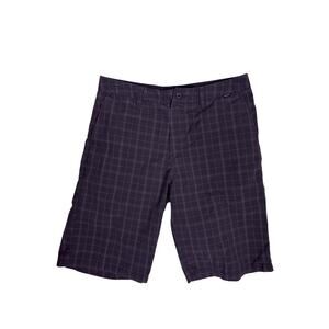 Hurley Y2K Plaid Skate Shorts Mens 32W Big Square Plaid Summer
